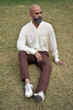 ROLL OVER COLLAR MENS SHIRT